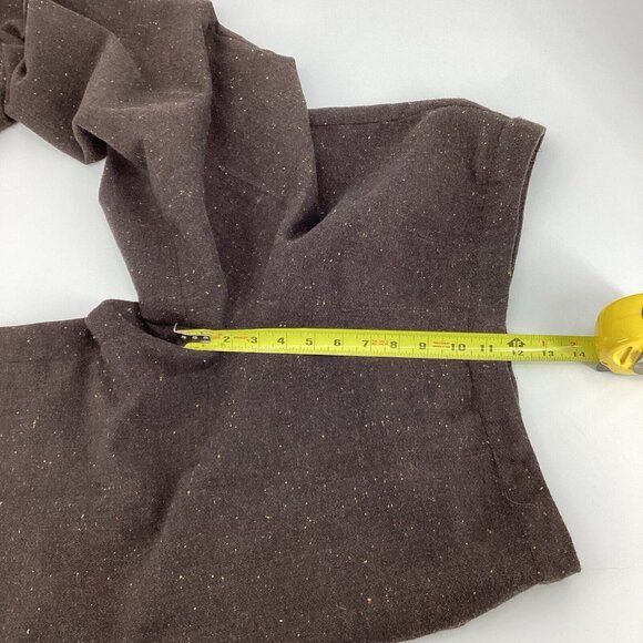 Vintage Sag Harbor Women's Size 14 Wool Blend Pants Brown Pleat Lined Pockets - Picture 6 of 10